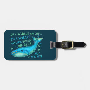 Whale Watching Family Vacation Cruise Personalised Luggage Tag