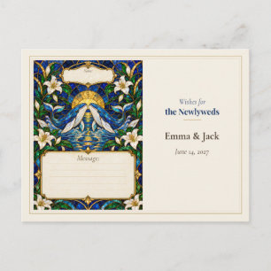 Whale Wedding Guest Book Wishes Postcard