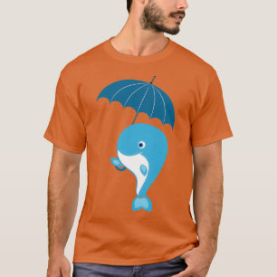 Whale Whale Holding an Umbrella T-Shirt