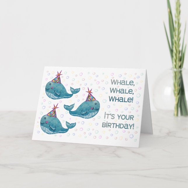 Whale Whale Whale Birthday Card (Front)