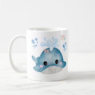 Whale with a bandage and bubble Coffee Mug