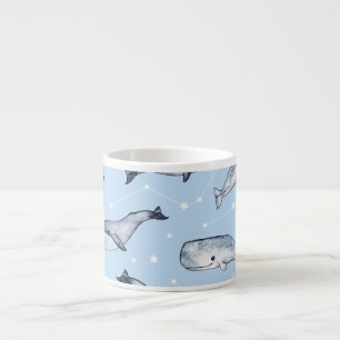 Whale Wonders: Watercolor Starry Sky Espresso Cup
