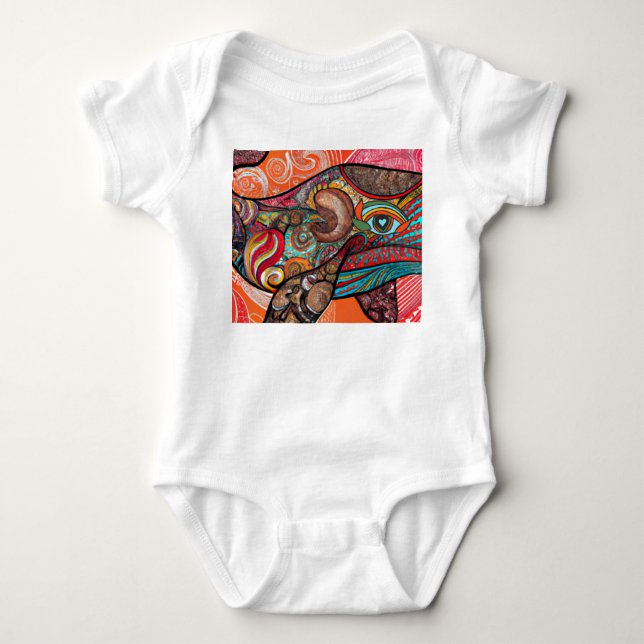 Whale Wow Baby Bodysuit (Front)