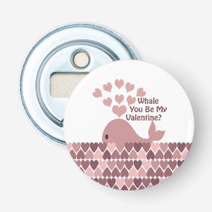 Whale You Be My Valentine Bottle Opener