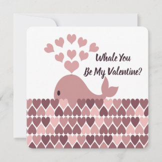 Whale You Be My Valentine Holiday Card