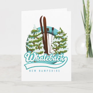 Whaleback New Hampshire retro ski logo Holiday Card