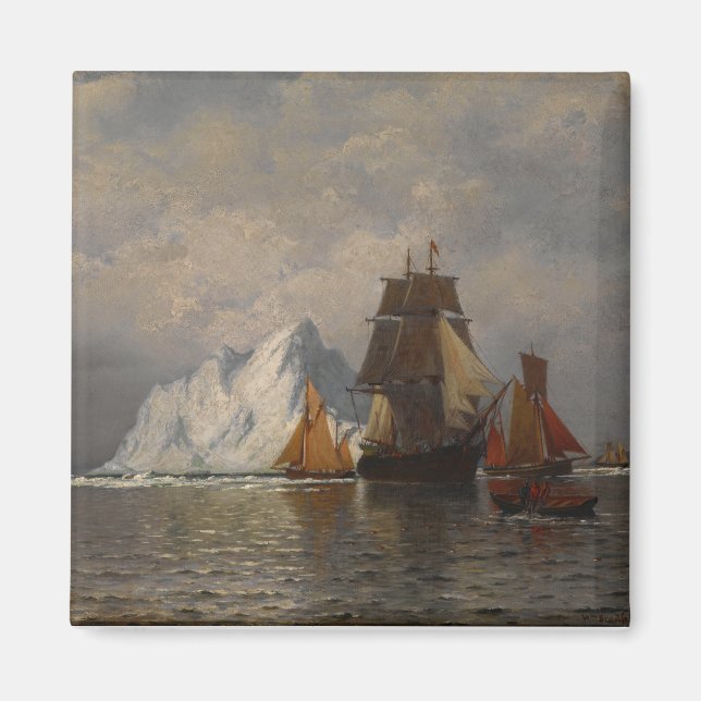 Whaler and Fishing Vessels near the Coast of Labra Magnet (Front)