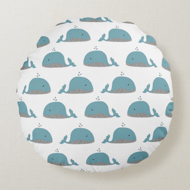 Whales 2 round cushion (Front)