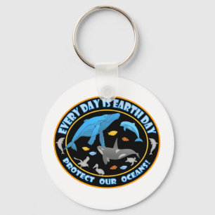 Whales and Dolphins Key Ring