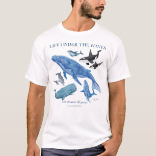 Whales and orcas and More Ocean Life T-Shirt