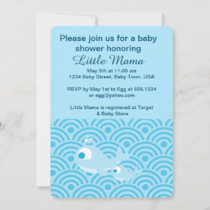 Whales and Waves! Baby Shower Invitation