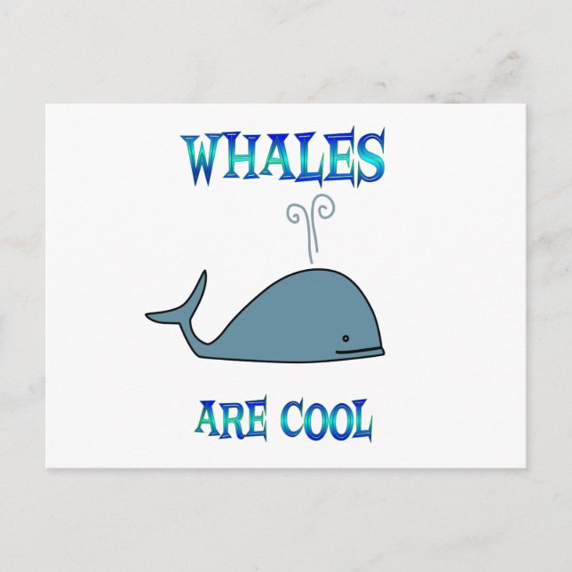 Whales are Cool Postcard (Front)
