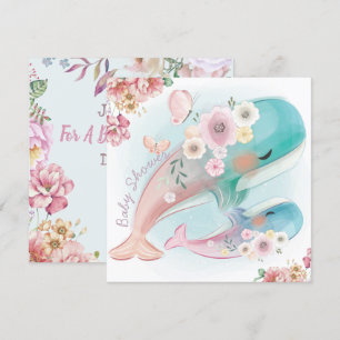 Whales Baby Shower Invitation