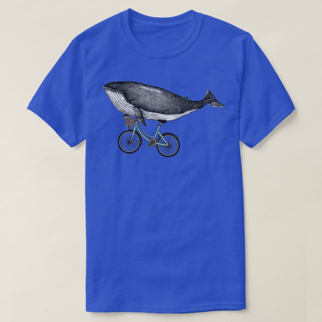 Whales Be Biking T-Shirt (Design Front)
