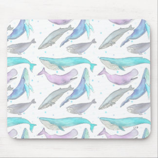 Whales & Bubbles Mouse Pad