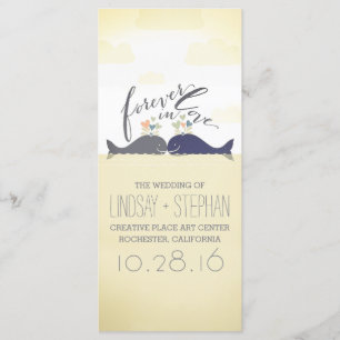 whales couple romantic nautical wedding programs programme