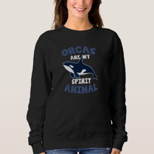Whales Kids Orcas Are My Spirit Animal Orca Pul Ho Sweatshirt