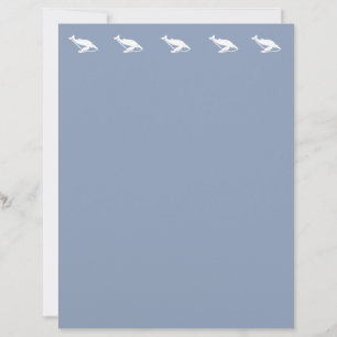 Whales Nautical Ocean  Custom Letterhead