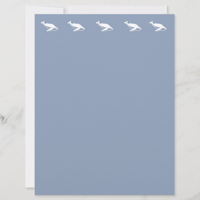 Whales Nautical Ocean  Custom Letterhead (Front)