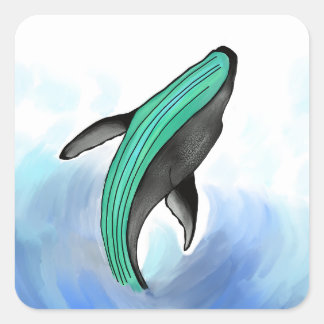 Whales ocean sea blue love sticker art