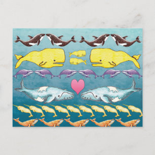 Whales of the Sea Postcard