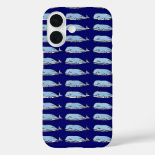 Whales pattern iPhone 16 case