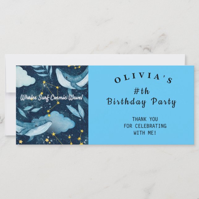 Whales Surf Cosmic Waves Constellation Thank You   (Front)