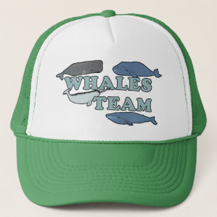 Whales Team Environmental Whale Lover Green Trucker Hat