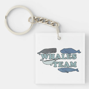 Whales Team Environmental Whale Lover Key Ring