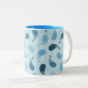 Whales Two-Tone Coffee Mug