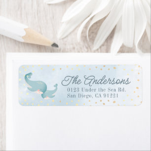 Whales Watercolor Blue Boy Baby Shower