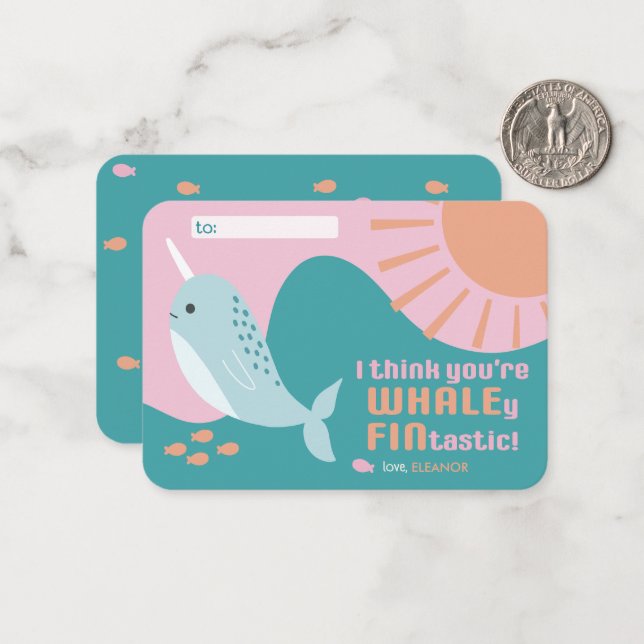 Whaley Finstastic - Classroom Valentine Card (Front/Back In Situ)