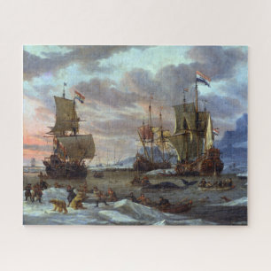 Whaling Grounds Arctic Ocean Abraham Storck 1654 Jigsaw Puzzle