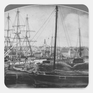 Whaling Port, New Bedford Square Sticker