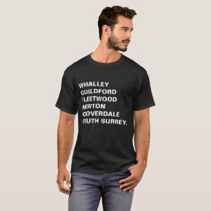 Whalley, Guildford, Fleetwood, Surrey T-Shirt