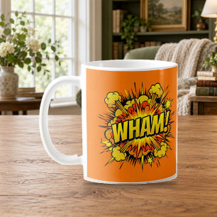 WHAM Comic Book Pop Art Orange Mug