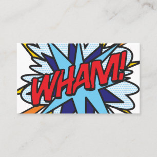 WHAM Fun Retro Comic Book Business Card
