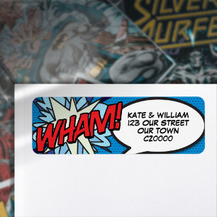 WHAM Fun Retro Comic Book Pop Art Address