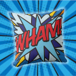 WHAM Fun Retro Comic Book Pop Art Cushion<br><div class="desc">A fun,  cool and trendy retro comic book pop art-inspired pillow that puts the wham,  zap,  pow into your home decor. The perfect gift for superheroes,  your friends,  family or as a treat to yourself. Great for pillow fights! Designed by ComicBookPop© at www.zazzle.com/comicbookpop*</div>