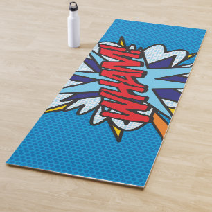 WHAM Modern Fun Comic Book Typography Yoga Mat