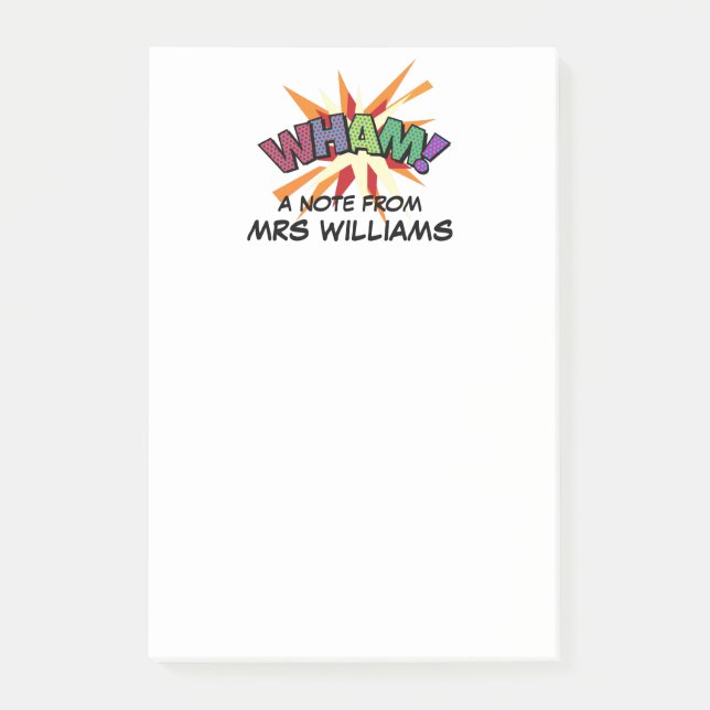 WHAM Personalised Fun Modern Post-it Notes (Front)