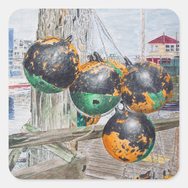 Wharf Bumpers Artwork Square Sticker (Front)