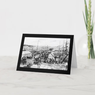 Wharf in Auckland, New Zealand 1908 Card