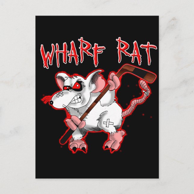 Wharf Rat Cartoon Mascot Postcard (Front)