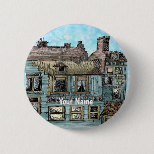 Wharf Scene 2 6 Cm Round Badge