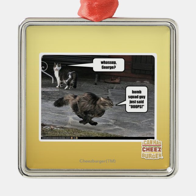 whassup, George? Metal Tree Decoration (Front)