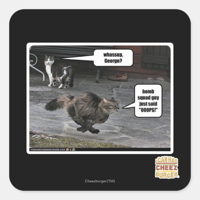 whassup, George? Square Sticker (Front)