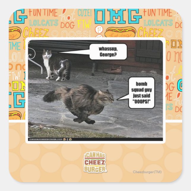 whassup, George? Square Sticker (Front)