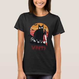 What a Black cat holding a knife Cat Tee