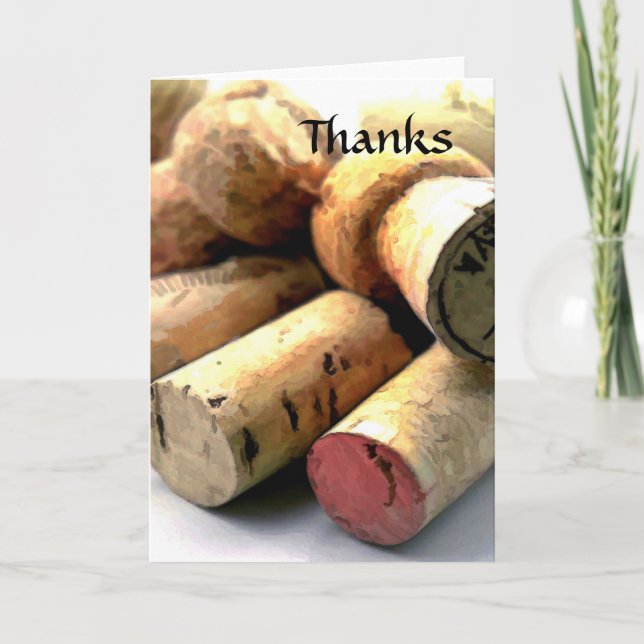 What a Corker Thanks Thank You Card (Front)